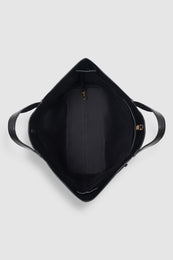 ANINE BING Elly Tote Small Grained Leather - Black - top view