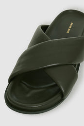 ANINE BING Emi Slides - Olive - detail view