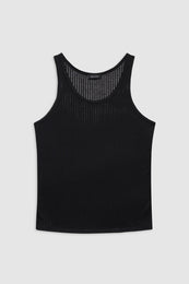 ANINE BING Eugene Tank - Black - Front View 