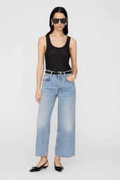 ANINE BING Eugene Tank - Black - On Model Front 