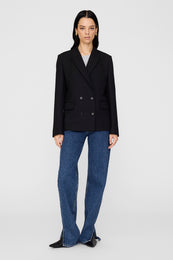 ANINE BING Evalyn Blazer - Black - on model front second image
