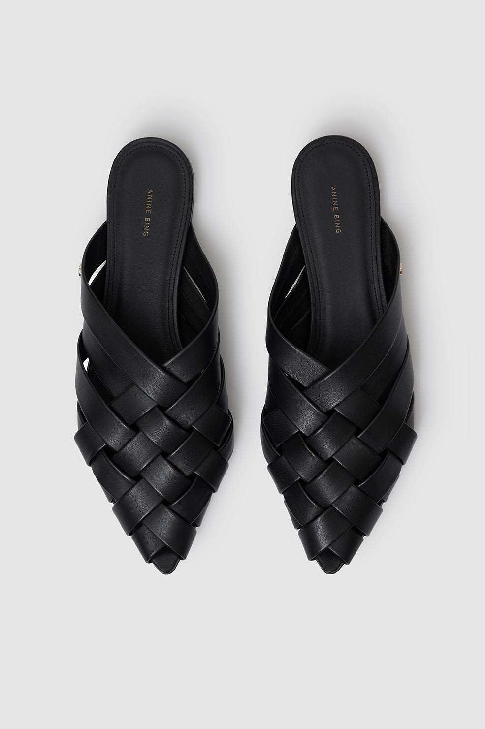 ANINE BING Eve Flats - Black