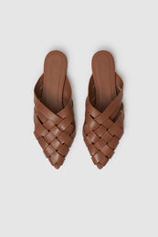 ANINE BING Eve Flats - Cognac