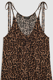 ANINE BING Flora Dress - Black And Brown Leopard - detail view