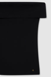 ANINE BING Francis Top - Black - Detail View 