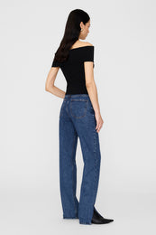 ANINE BING Francis Top - Black - On Model Back 