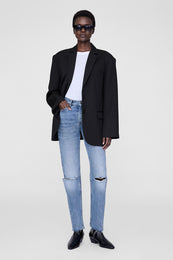 ANINE BING Freya Flat Boots - Black - on model front