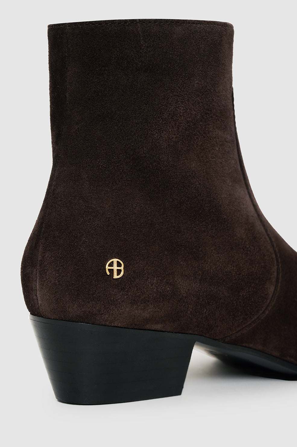 Freya Flat Boots - Dark Brown Suede View 5