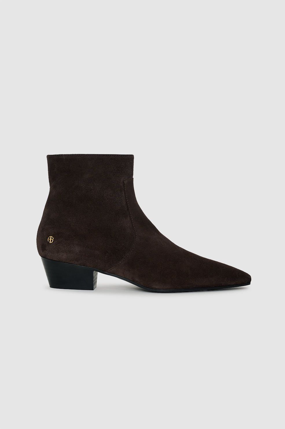Freya Flat Boots - Dark Brown Suede View 1