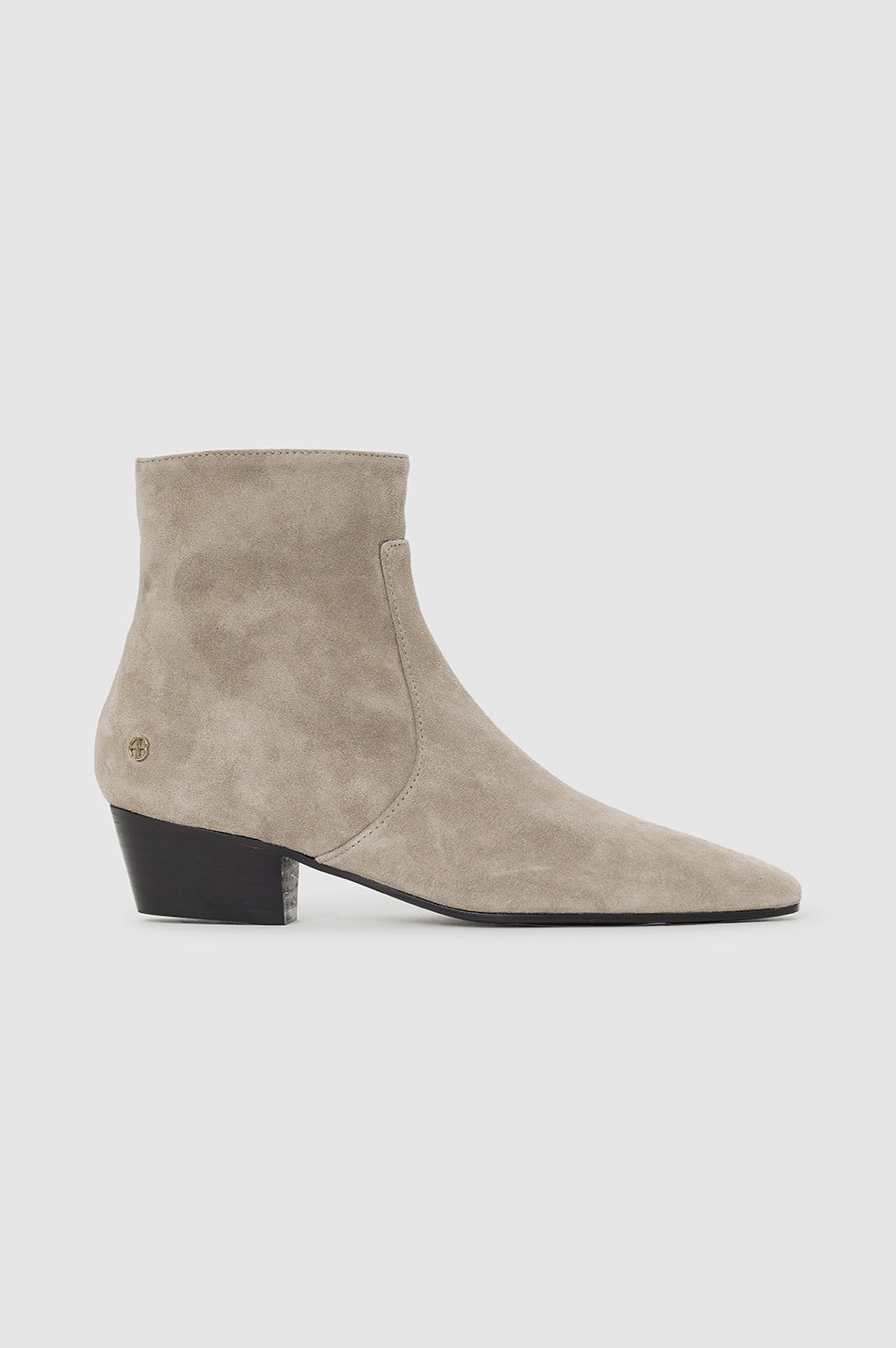 ANINE BING Freya Flat Boots - Sand Suede - Side Single View