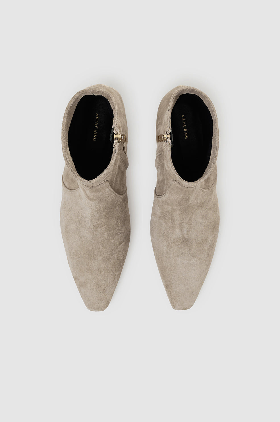 Freya Flat Boots - Dark Brown Suede View 4