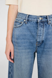 ANINE BING Fritz Jean - Baltic Blue - on model front detail 