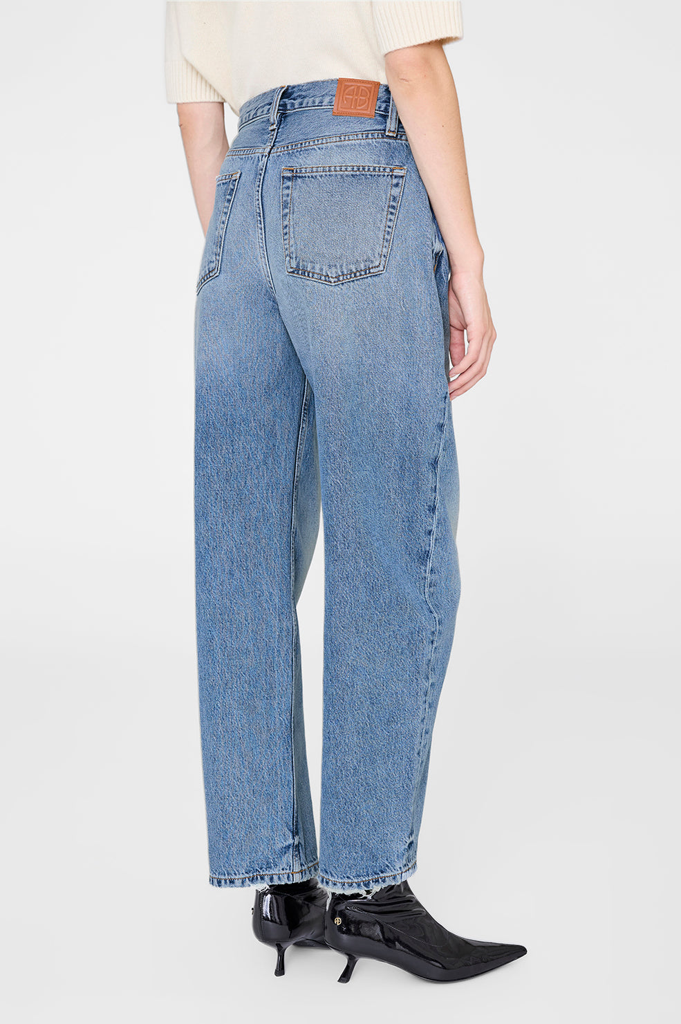 ANINE BING Fritz Jean - Baltic Blue - on model back second image