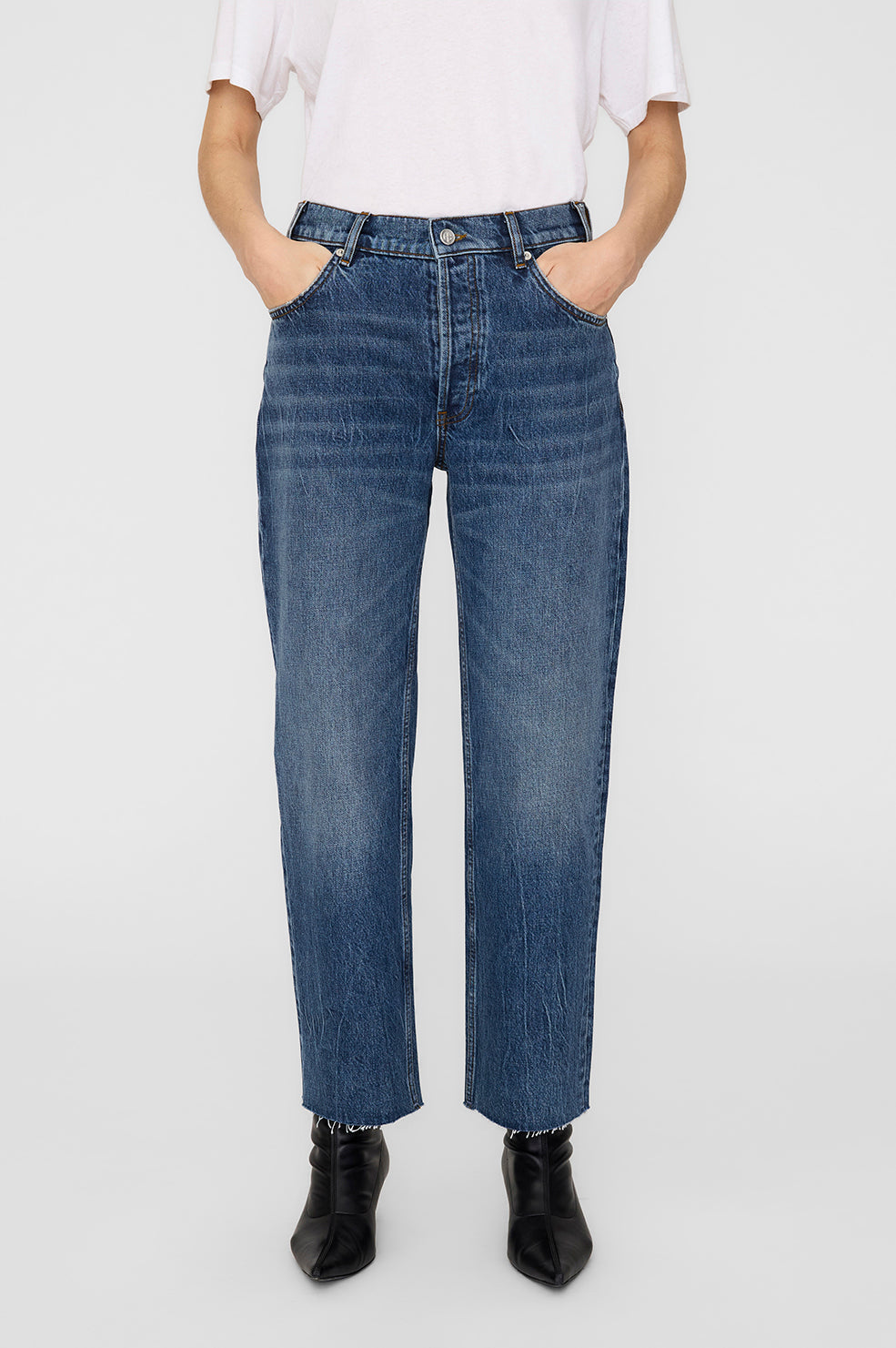 ANINE BING Gavin Jean - Ultramarine Indigo - Front View 