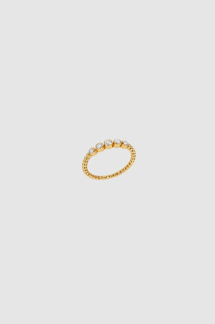 ANINE BING Gradual Diamond Pinky Ring - 14k Gold