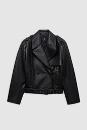 ANINE BING Greer Jacket - Black Recycled Leather