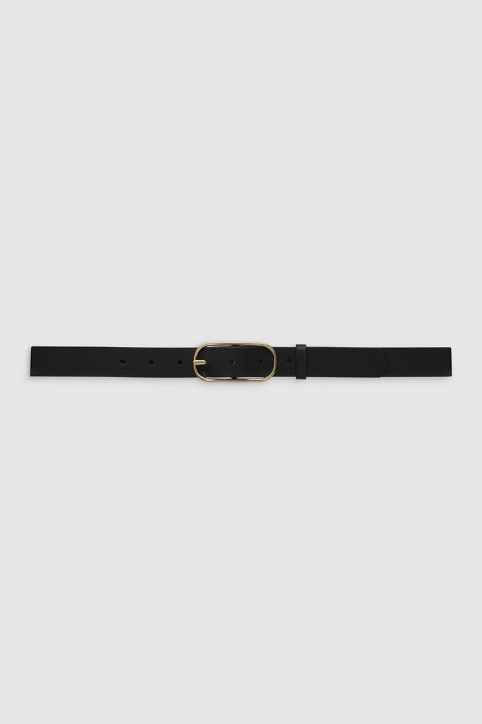 ANINE BING Harper Belt - Black - Front View