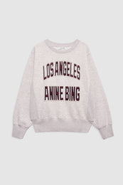 ANINE BING Harry Shrunken Sweatshirt La - Oatmeal Melange - front view