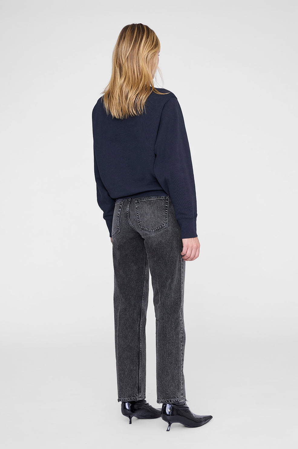 Harry Shrunken Sweatshirt La - Vintage Black View 3