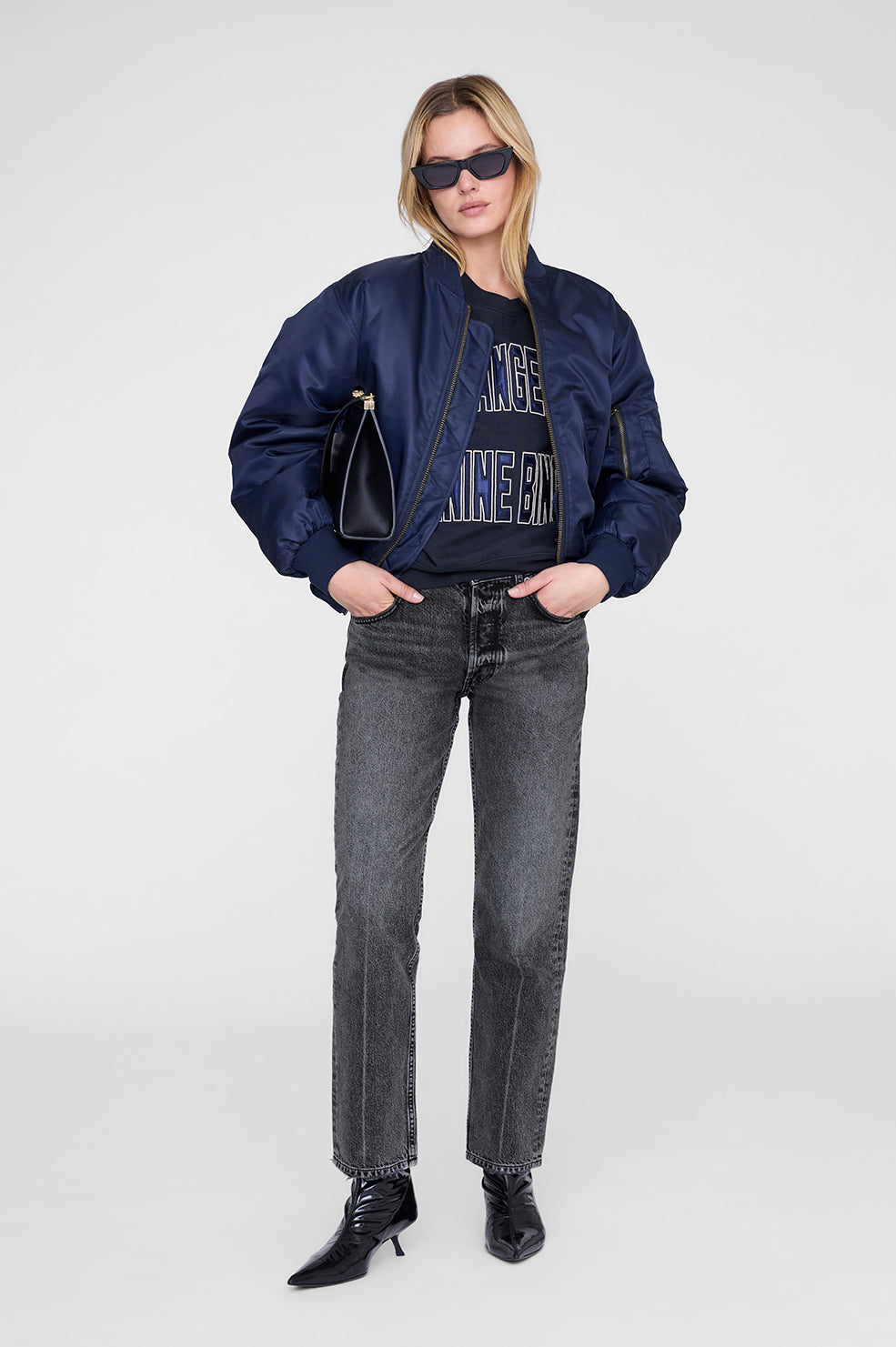 Harry Shrunken Sweatshirt La - Vintage Black View 2