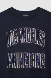 ANINE BING Harry Shrunken Sweatshirt La - Vintage Black - detail view