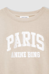 ANINE BING Harry Shrunken Sweatshirt Paris - Beige - detail view