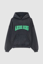 ANINE BING Harvey Sweatshirt - Washed Black - front view