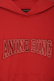 ANINE BING Harvey Sweatshirt - Tango Red - detail view