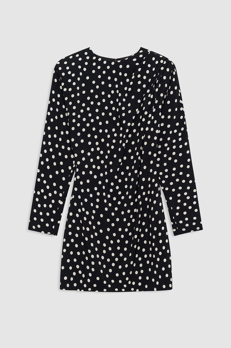 Haven Dress - Black And White Dot Jacquard View 3