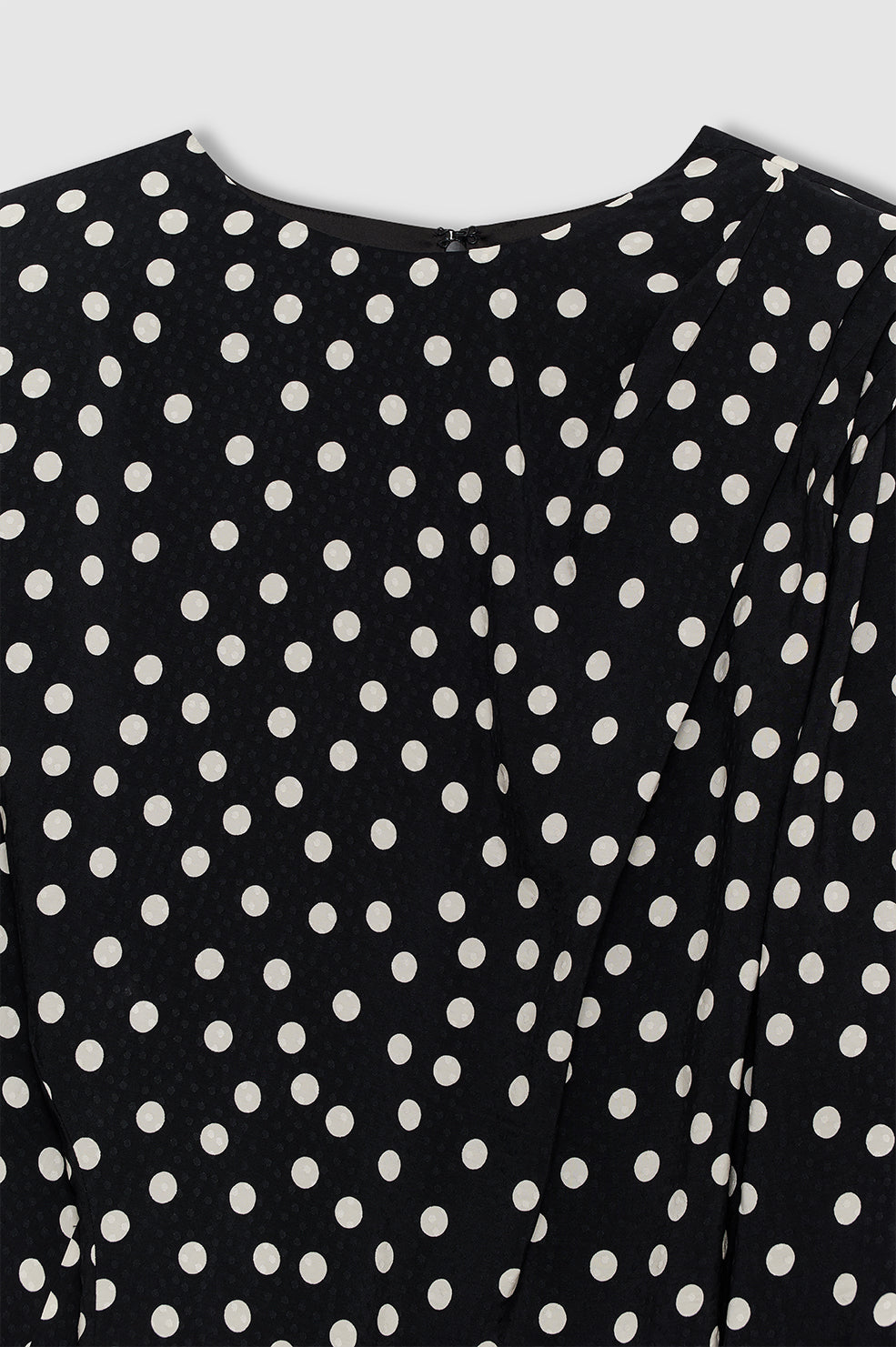 Haven Dress - Black And White Dot Jacquard View 4