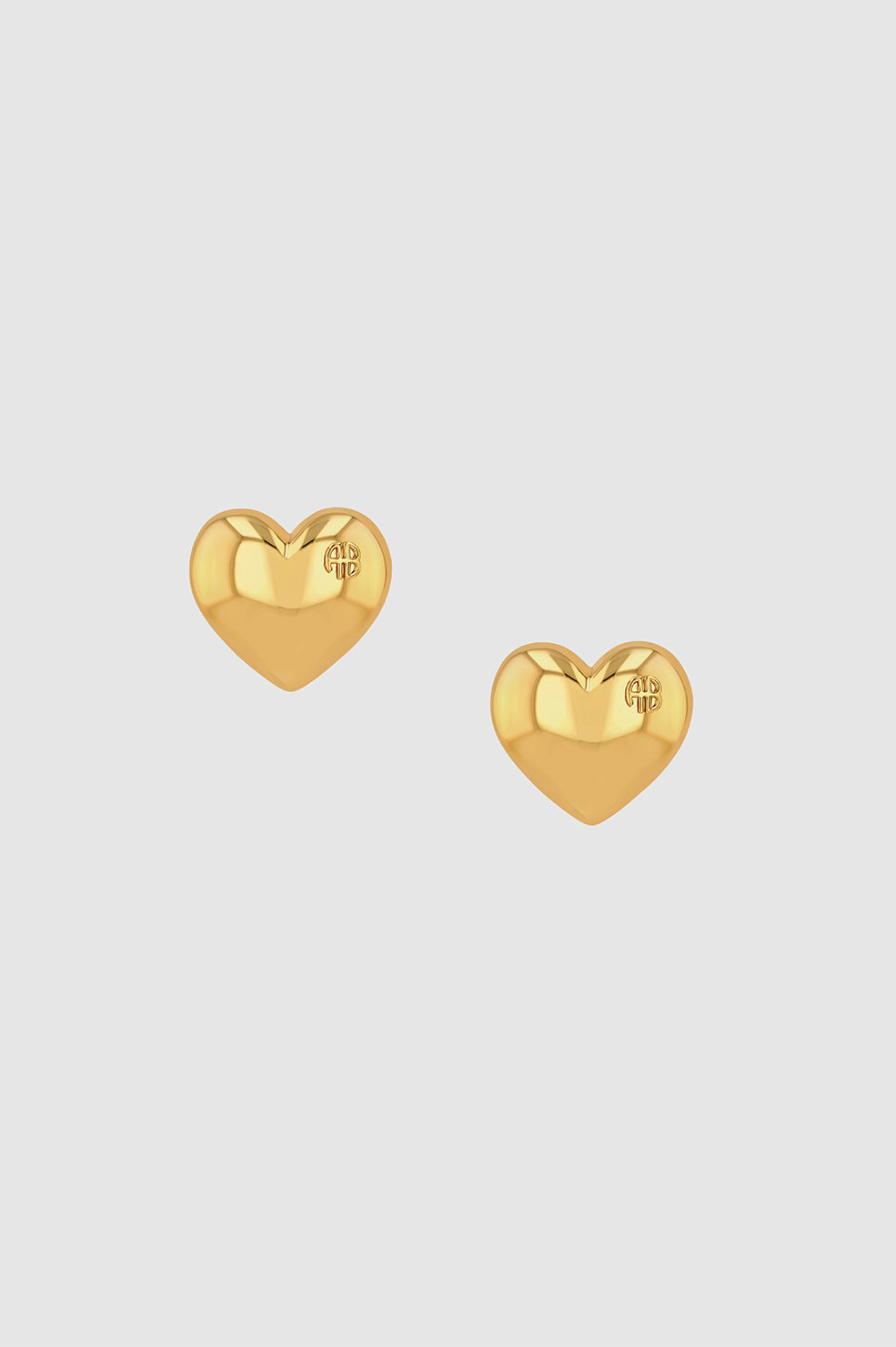 ANINE BING Heart Earrings - Gold