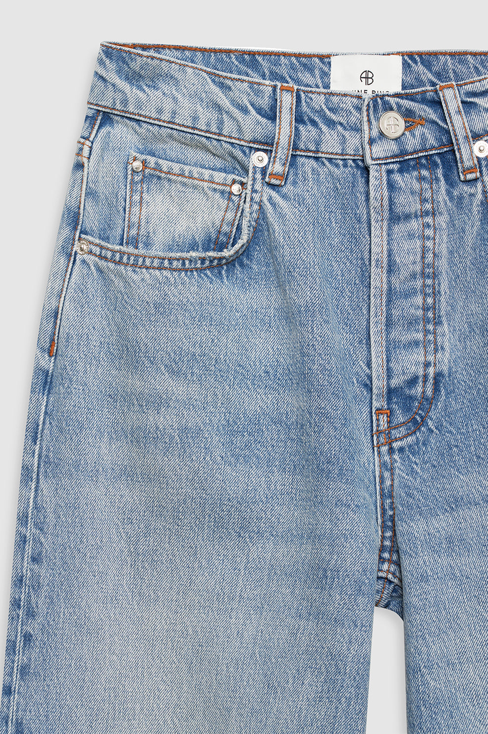 ANINE BING Heath Jean - Blizzard Blue - Detail View 