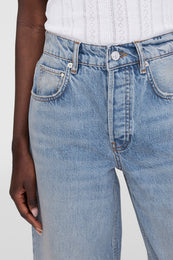 ANINE BING Heath Jean - Blizzard Blue - On Model Front Detail 