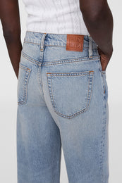 ANINE BING Heath Jean - Blizzard Blue - On Model Back Detail 