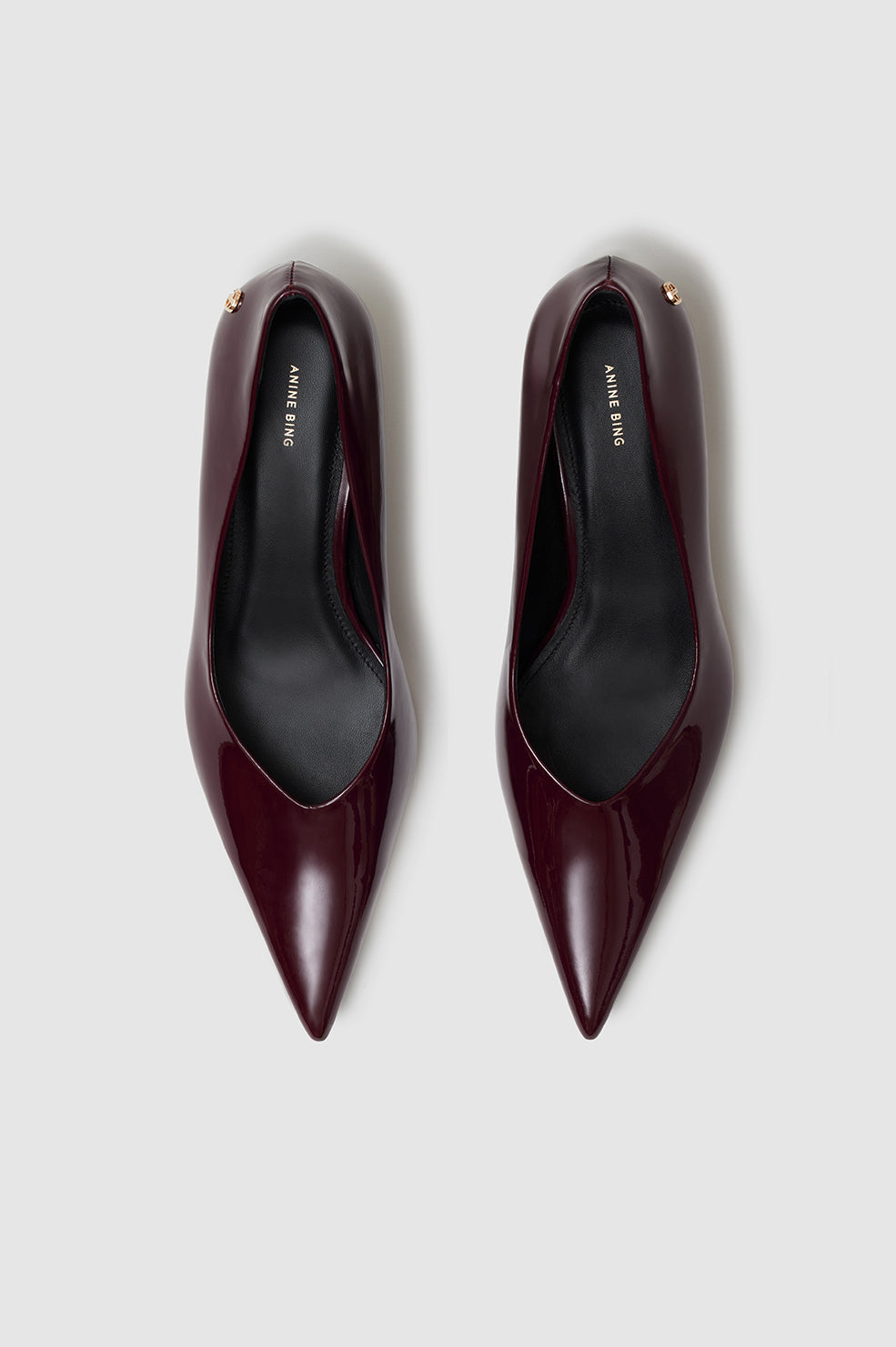 ANINE BING Hilda Pumps - Dark Red Patent