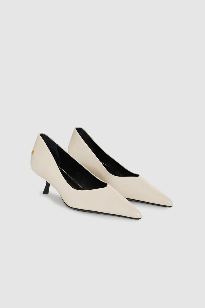 ANINE BING Hilda Pumps - High-Shine Bone