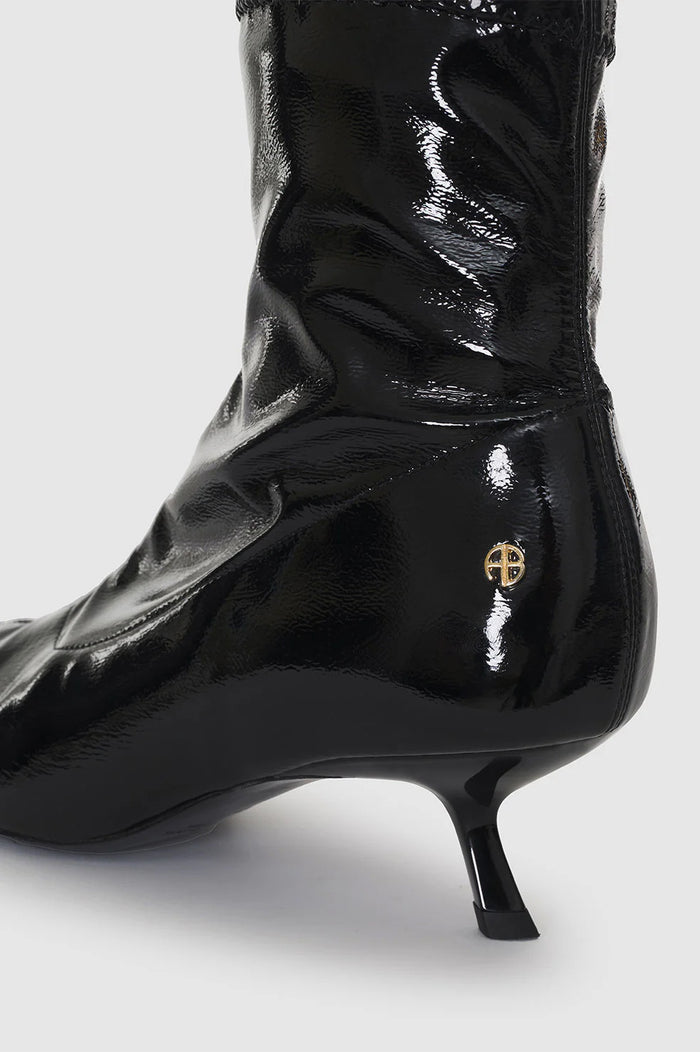 ANINE BING Hilda Boots - High-Shine Black