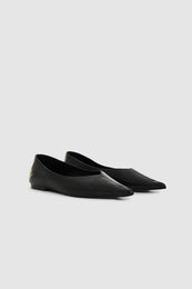 ANINE BING Hilda Ballerinas - Black - pair front view
