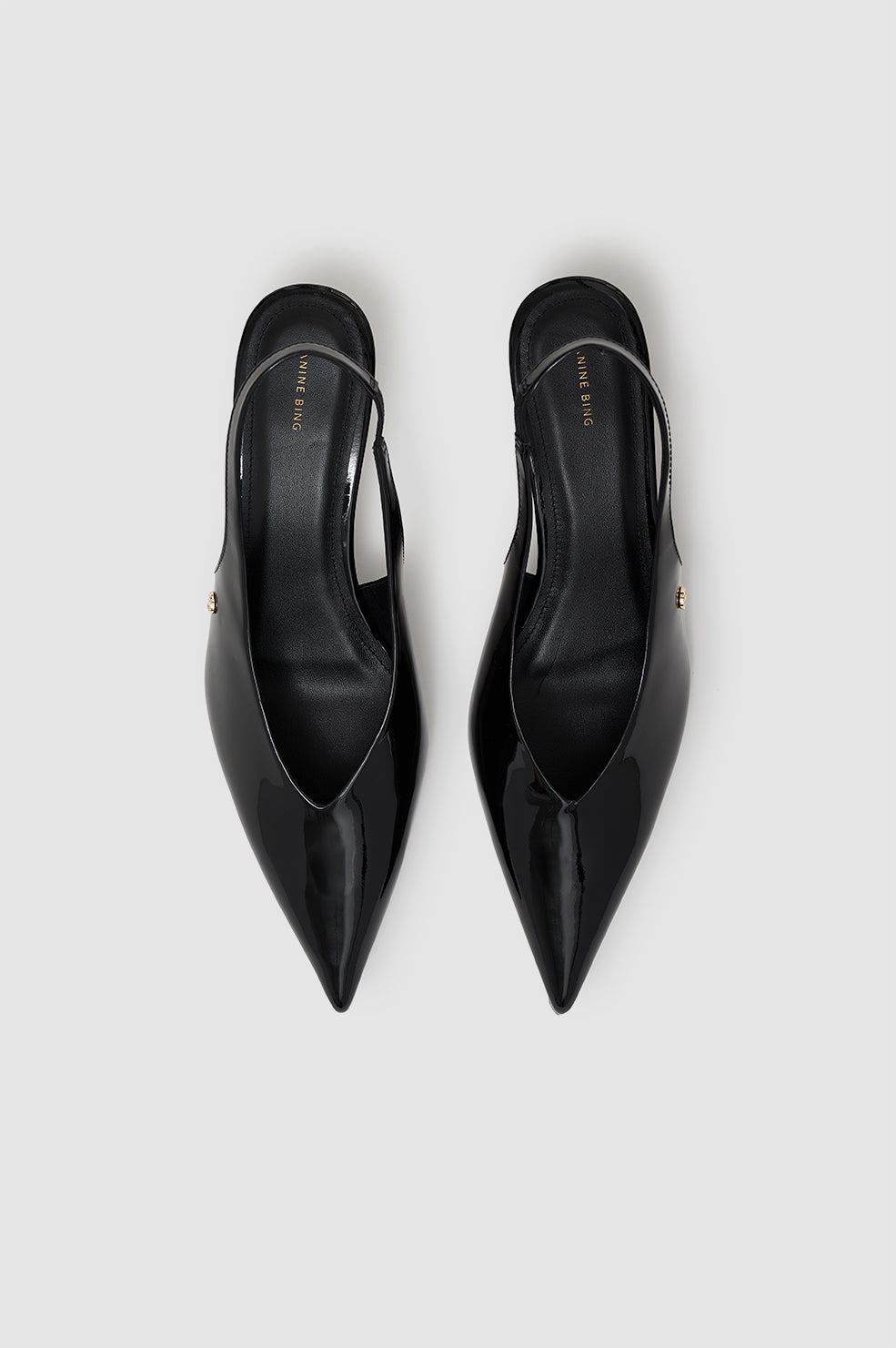 Hilda Slingback Pumps - Black Patent View 4