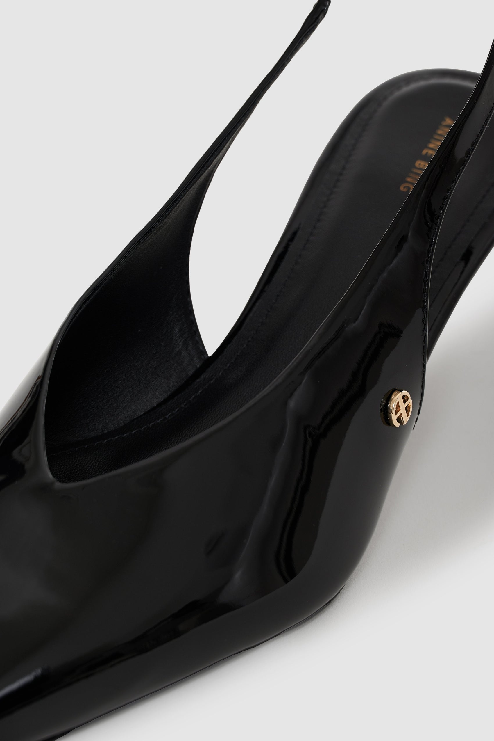 Hilda Slingback Pumps - Black Patent View 5