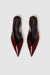ANINE BING Hilda Slingback Pumps - Burgundy - top view