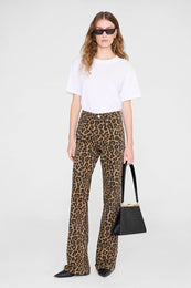 ANINE BING Hugh Jean - Black And Brown Leopard - on model front