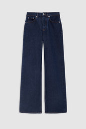 featured-img|ANINE BING Hugh Jean 34" - Unwashed Blue - front view