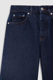 ANINE BING Hugh Jean 34" - Unwashed Blue - detail view