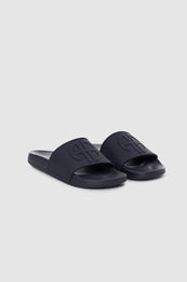 ANINE BING Isla Slides - Marine Blue - pair front view