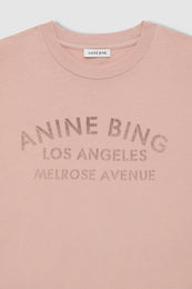 ANINE BING Ivan Long Sleeve Melrose Stencil - Washed Blushed - detail view