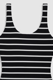 ANINE BING Jace One Piece - Black And White Stripe
