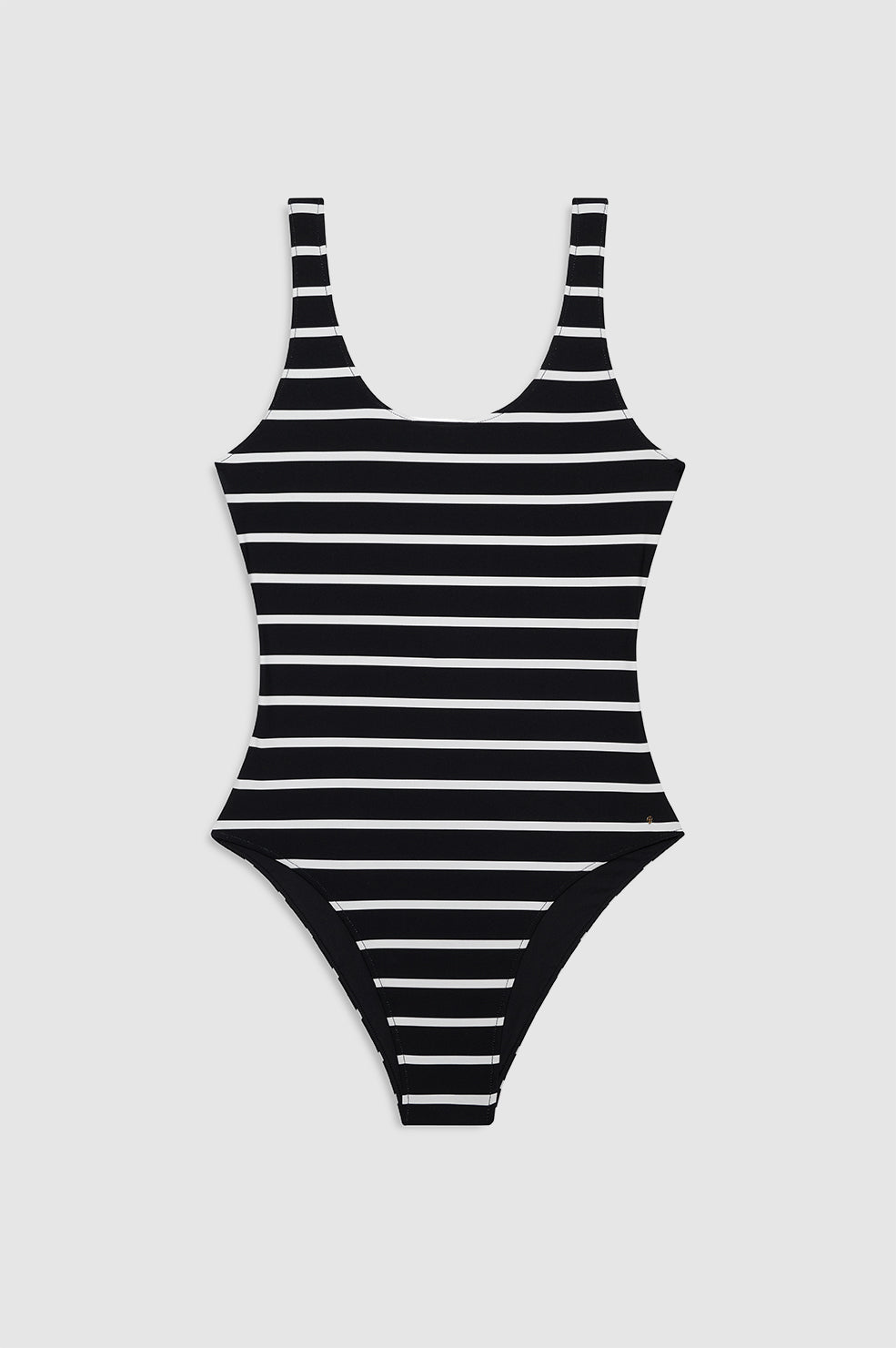ANINE BING Jace One Piece - Black And White Stripe