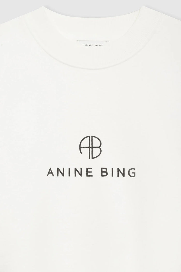 ANINE BING Jaci Sweatshirt Monogram - Ivory