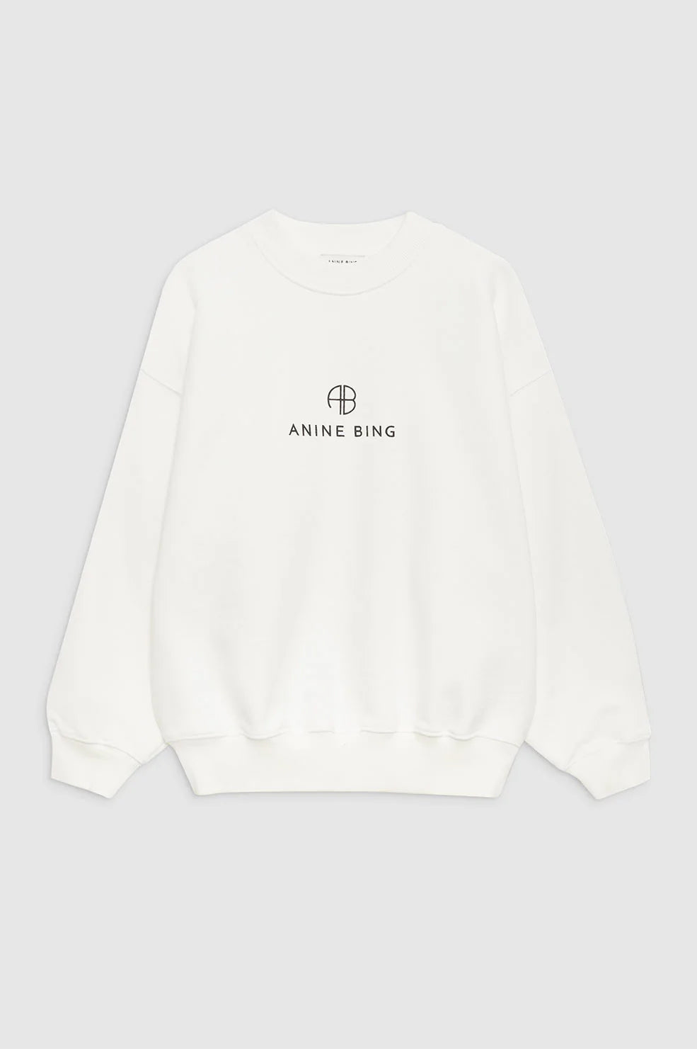 ANINE BING Jaci Sweatshirt Monogram - Ivory